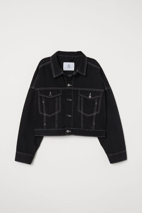 Veste Courte En Jean - Noir