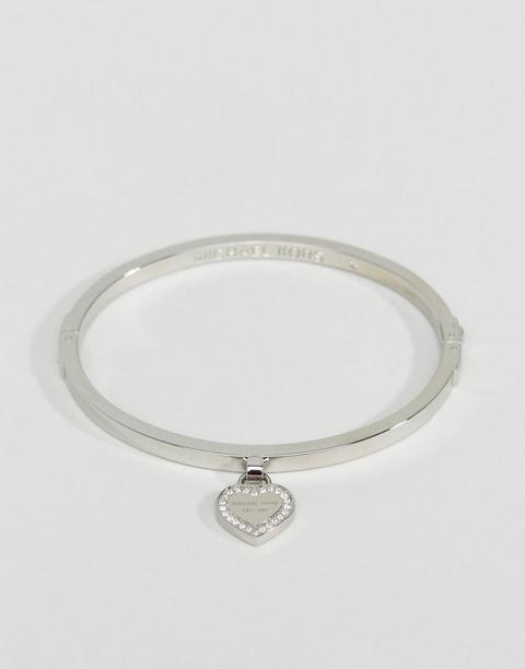 Michael Kors - Bracciale Rigido Con Cuore Argento - Argento