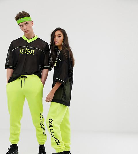 Collusion - Joggers Unisexe À Logo - Fluo