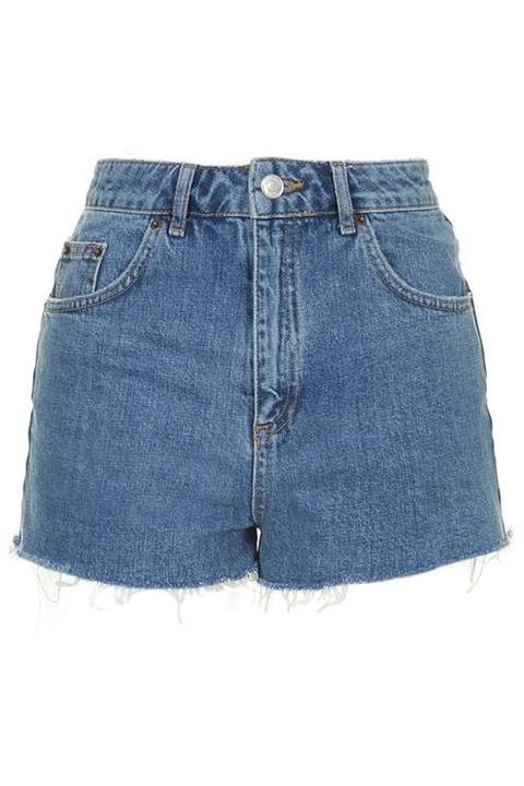 Tall Blue Denim Mom Shorts