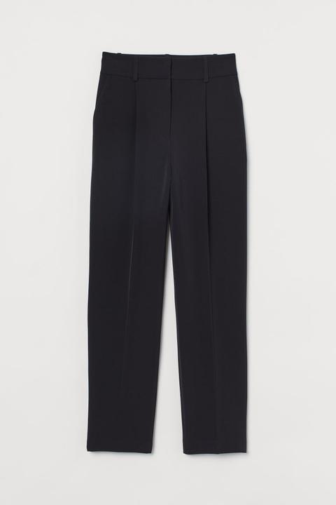 High-waisted Trousers - Blue