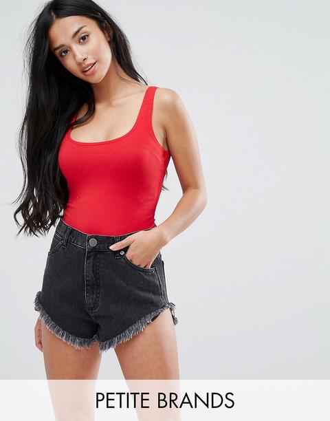 Miss Selfridge Petite - Body Con Scollo Squadrato - Rosso