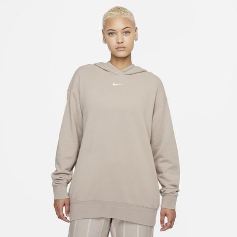 Nike Sportswear Essential Collection Women's Washed Fleece Hoodie - Brown