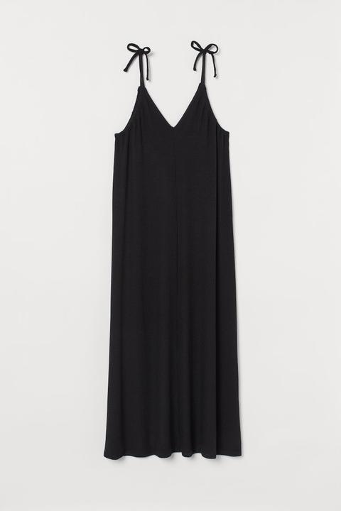 H & M - V-neck Maxi Dress - Black