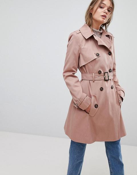 Asos Design - Klassischer Trenchcoat - Rosa