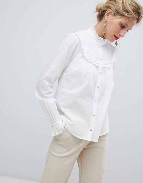 Y.a.s - Camicia Grembiule Accollata - Bianco