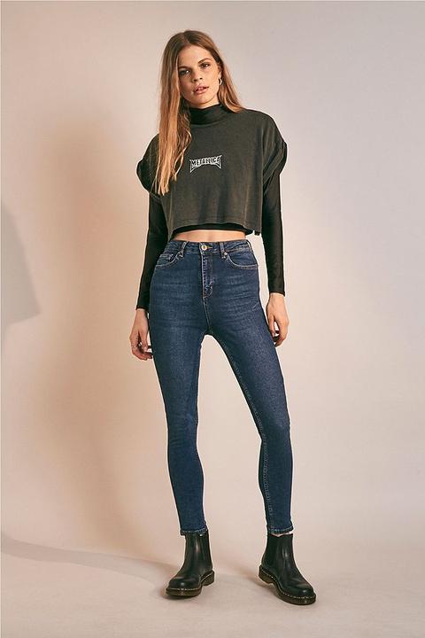 Bdg Pine Dark Skinny Jeans - Blue 29w 28l At Urban Outfitters from Urban Outfitters 21 Buttons