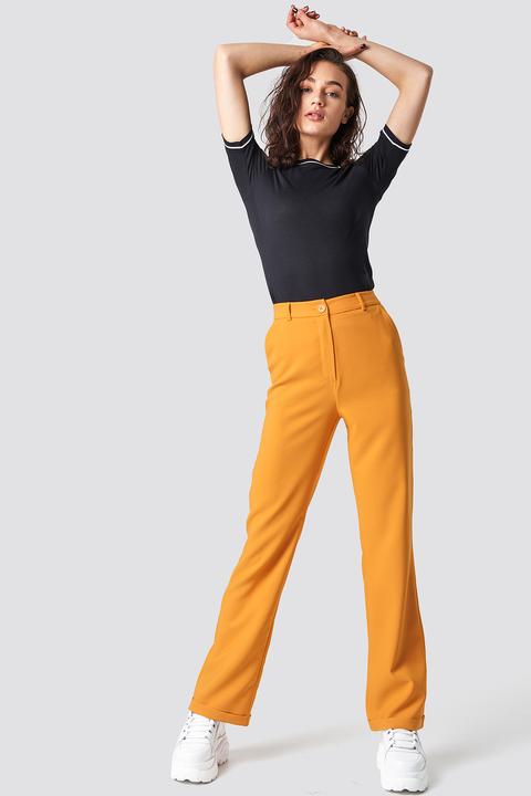 Astrid Olsen X Na-kd Folded Suit Pants - Orange