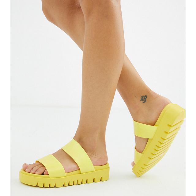 wide fit yellow sandals