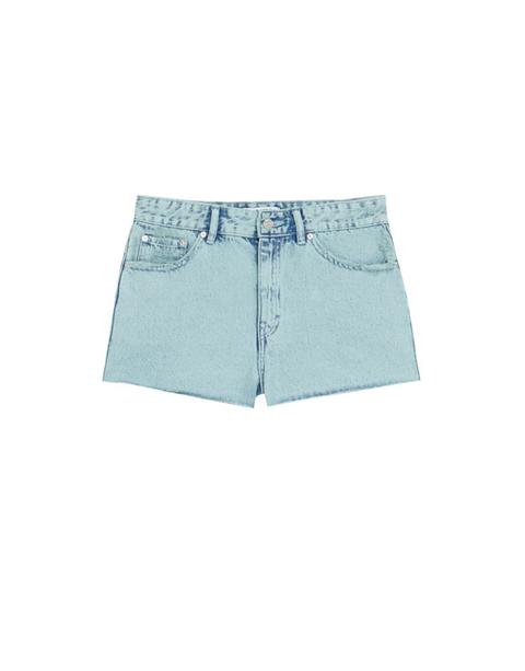 Shorts Denim Mom Fit A Vita Alta