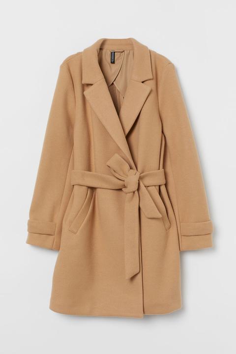 H & M - Cappotto In Feltro - Beige