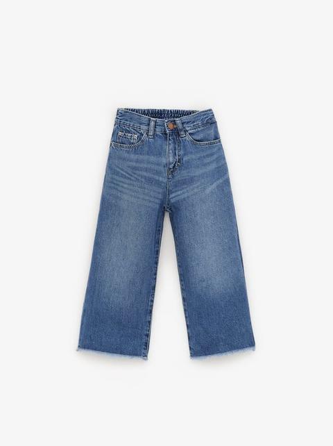 Jeans Culotte Bolsillos