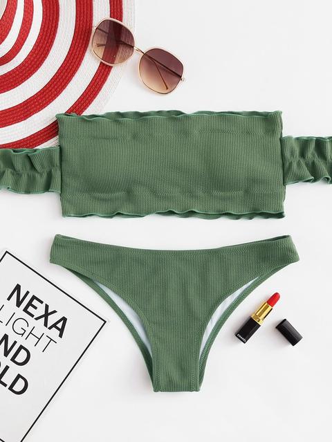 Set De Bikini De Hombros Descubiertos