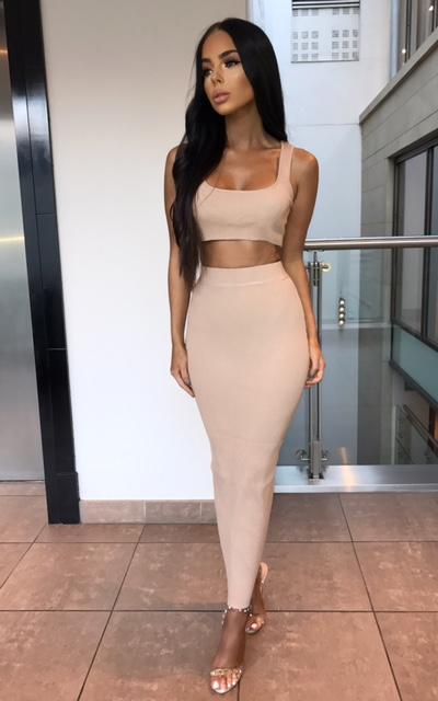 Kimberley Ribbed Two Piece - Nude