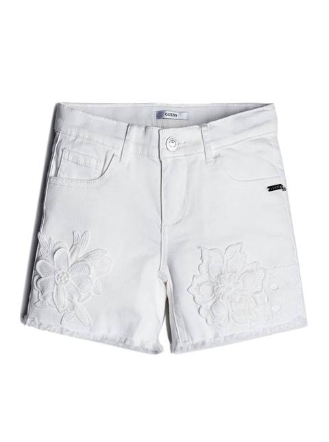 Lace Applique Denim Shorts (7-14)