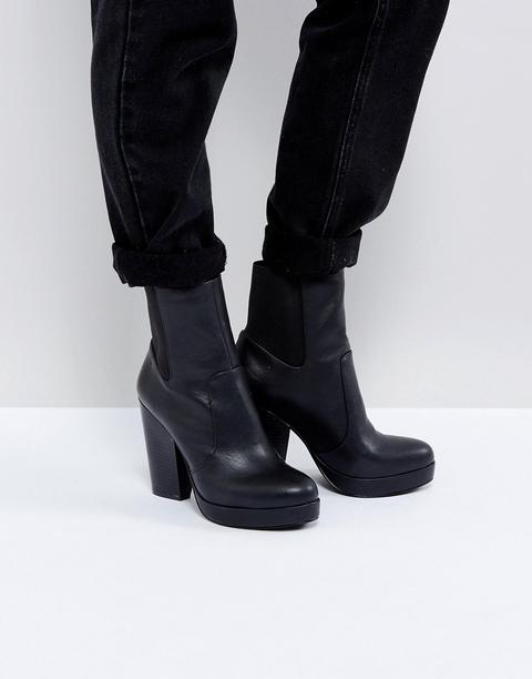Asos - Earthling - Ankle-boots Mit Hohem Absatz - Schwarz