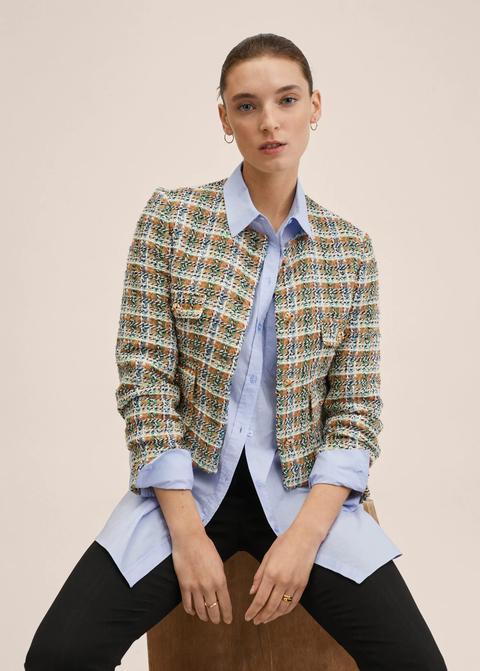 Chaqueta Tweed Botones Joya