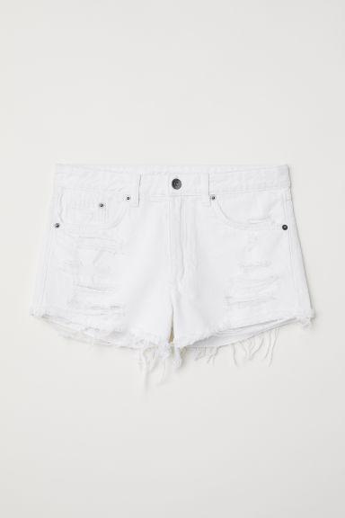 H & M - Shorts In Denim Skinny Regular - Bianco