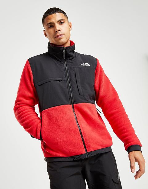 the north face fleece red