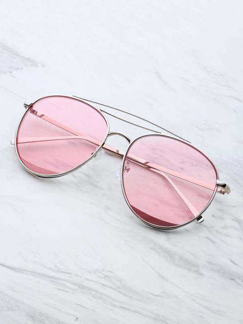 Metal Top Bar Aviator Sunglasses