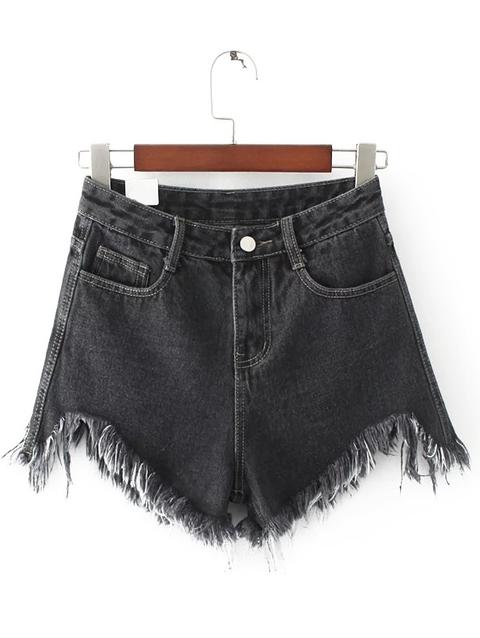 Pantaloncini Di Jeans , Nero