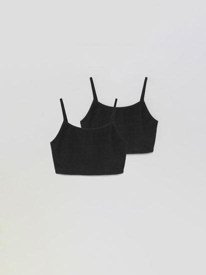 Pack De 2 Tops De Tirantes Crop