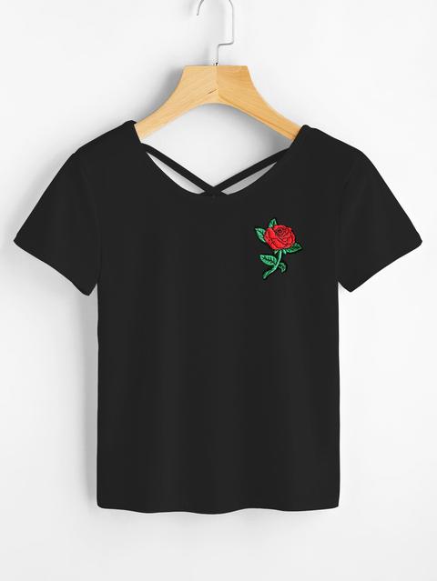 Rose Cross Criss Cross Tee