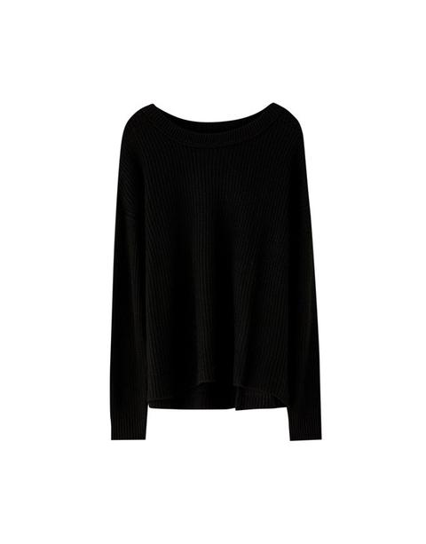 Pullover In Maglia Quadrato