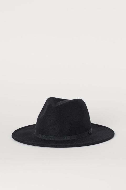 Sombrero De Fieltro - Negro