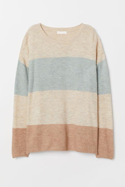 H & M - Pull En Maille Fine - Beige