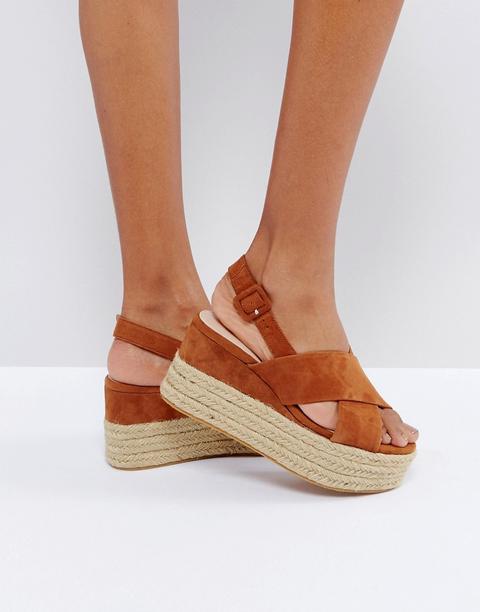 Sandalias Tipo Alpargata Con Cuña De Mango