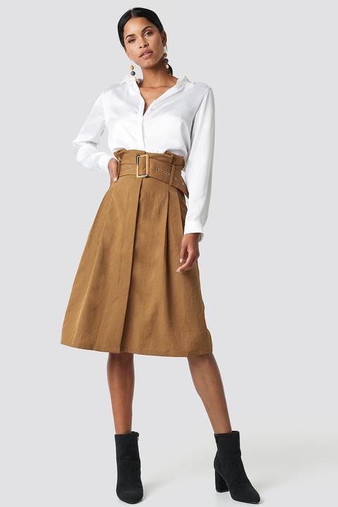 paperbag midi skirt