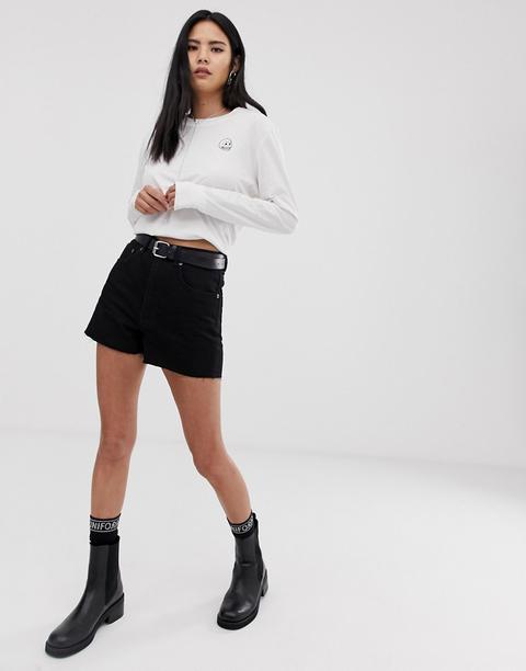 Shorts Vaqueros Mom Donna De Cheap Monday-negro