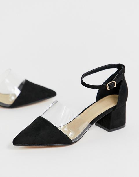 Truffle Collection - Scarpe A Punta Trasparenti Con Tacco - Nero