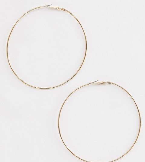 Missguided Large Hoop Earrings In Gold - Gold