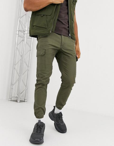Topman - Pantalon Cargo - Kaki-vert