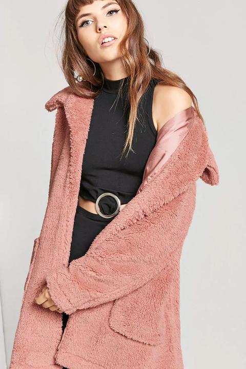 Open-front Faux Fur Coat