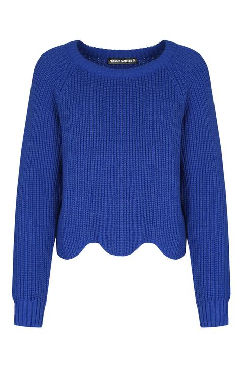 Pullover Blu A Maglia