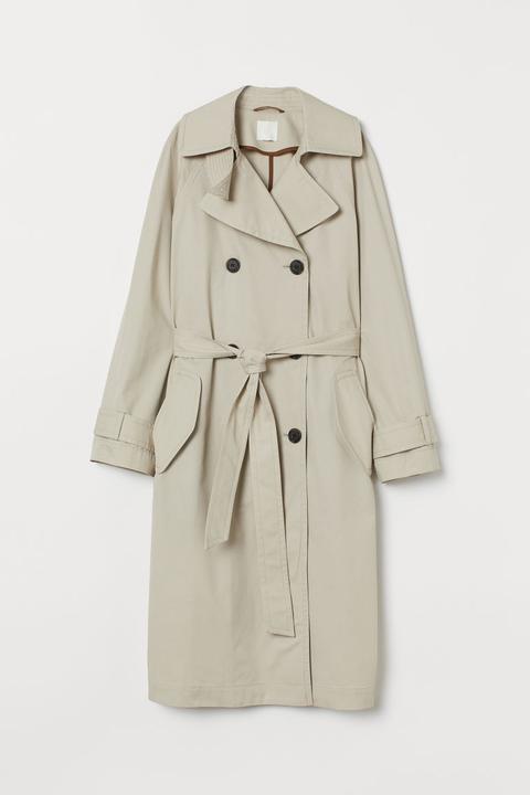 Trench-coat En Coton - Beige