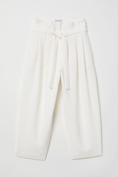 H & M - Pantaloni Ampi - Bianco