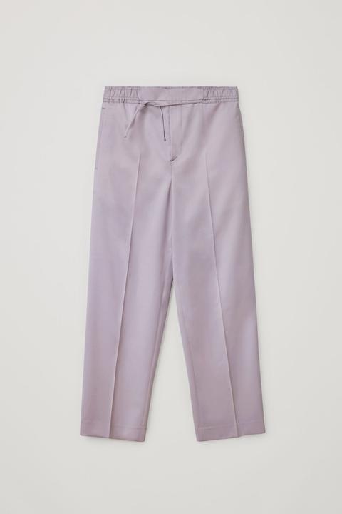 Wide-leg Wool Pants