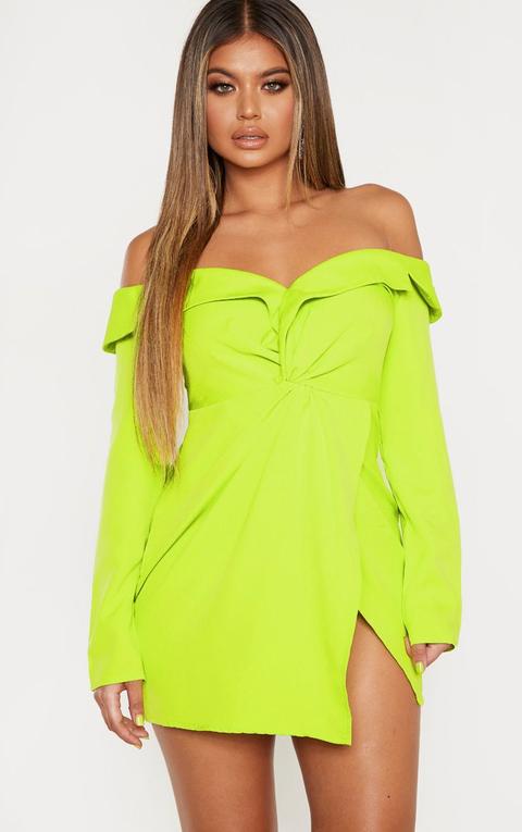 blazer dress bardot