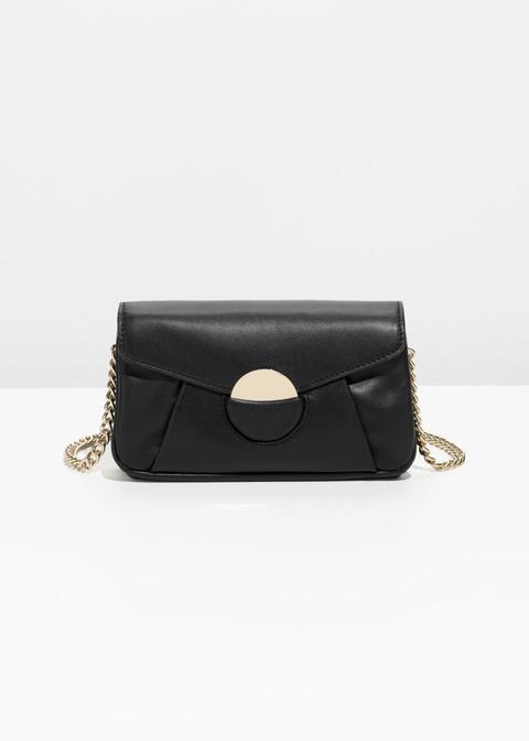 Circle Detail Leather Mini Bag