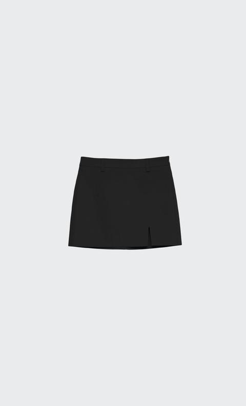 Mini Skirt With Slit