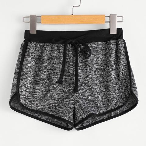 Drawstring Waist Ringer Shorts