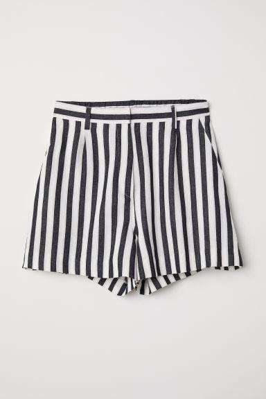 H & M - Shorts A Righe - Bianco