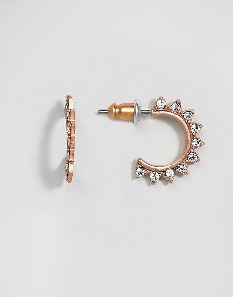 Pendientes Largos Chapados En Dorado De Pilgrim