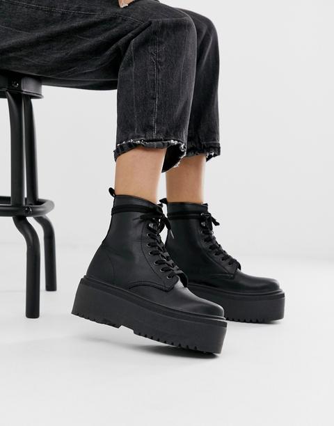 asos chunky lace up boots