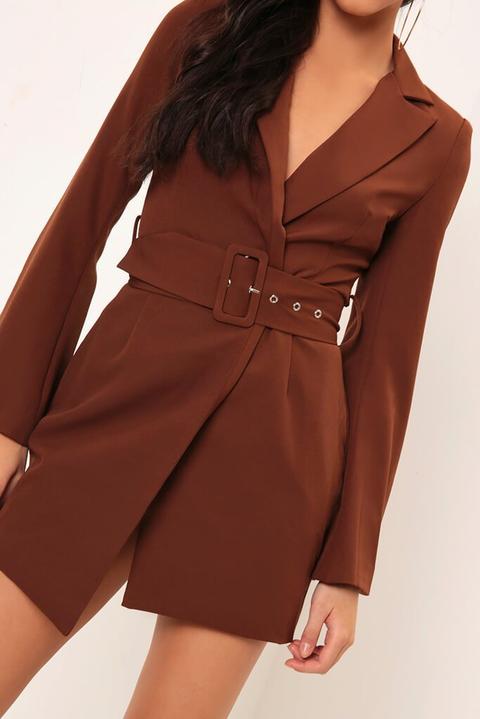 chocolate blazer dress
