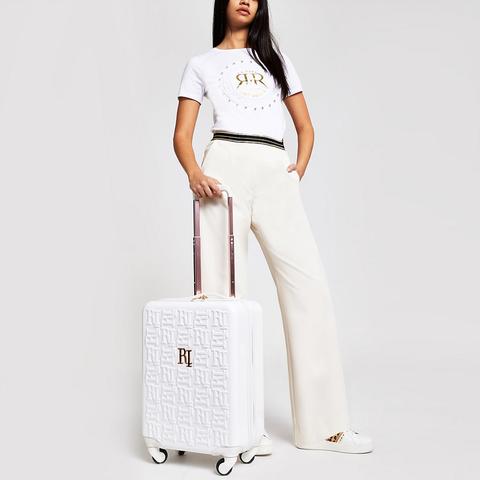 river island white suitcase